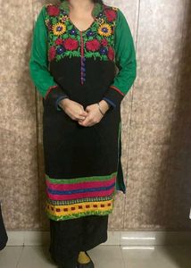 Embroidered Woollen Kurta