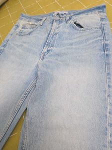 Zara Light Wash Wide Leg Jeans