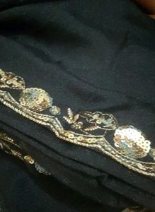 beautiful black designer saree