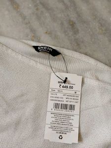 White One-Shoulder Sparkle Top