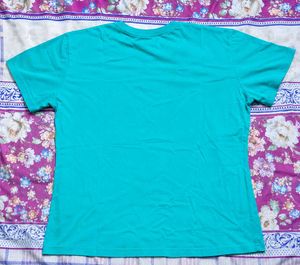 Teal V-Neck T-Shirt