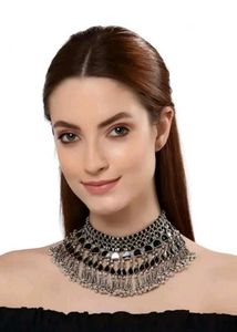 Boho Choker Necklace with Tassels