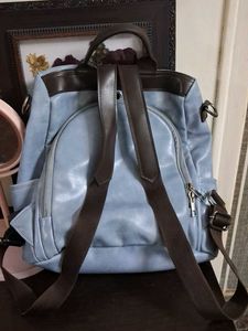 stylish blue backpack