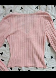 Cute Pink Button Down Top