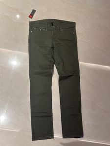 Olive Green Slim Fit Pants
