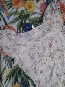 Crushed Floral Print Top