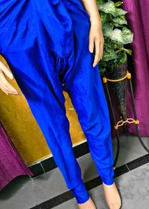 Royal Blue Chudidar Pants shinning look