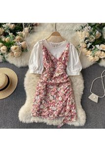 Floral Mini Dress with Top