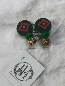 Unique Handmade Fabric Earrings (combo of 3)