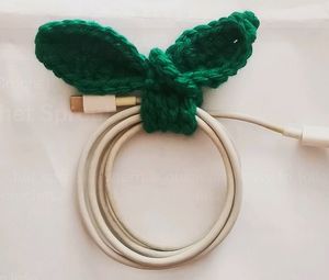 Crochet Sprout headphones, bookmark, cable