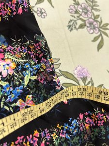 Floral Print Sheer Neck Top