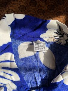 Blue Hawaiian Floral Shirt