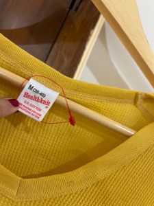 V-Neck Long Sleeve Ribbed Top