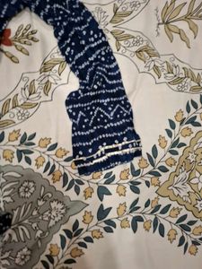 Stylish Blue Bandhani Kurta