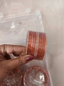Beautiful Rose Gold Bangles mix size 6 set only at