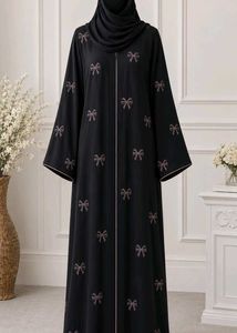 Abaya with Pink Bows