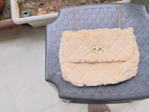 Fuzzy Peach Crossbody Bag