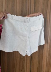 Linen Blend Vest &amp; Shorts Set