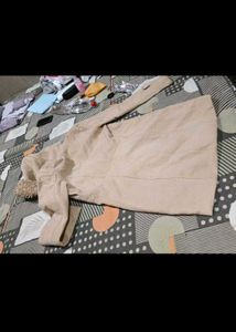 Women's Tan Hooded Winter Coat