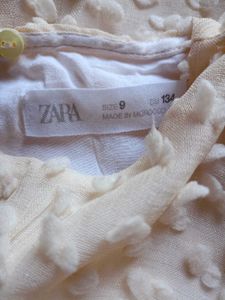 Cream Textured Party Dress