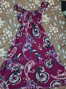 Paisley Print Maxi Dress