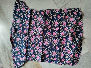 Blue Floral Print Kurta Set