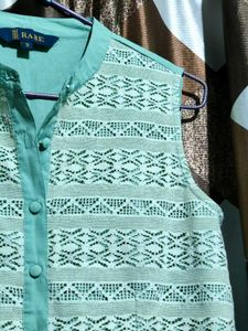 Teal Lace Top