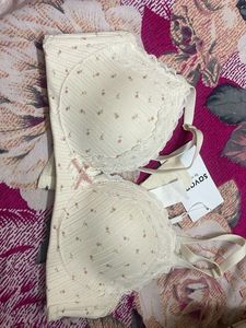 Cute Floral Print Bra