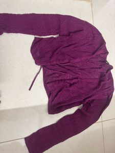Chic Knitted Purple Tunic