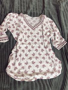 Boho Floral Print Kurta Top