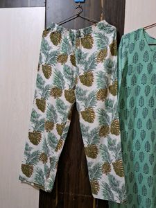 Turquoise Kurti Pant Set 🩵