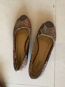 Ceriz Brown Wedge Heels
