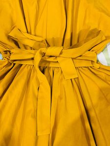 Mustard Yellow Fit and Flare Dress