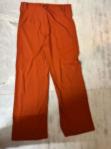 Orange Casual Pants