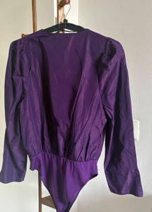 Vibrant Purple Long Sleeve Bodysuit