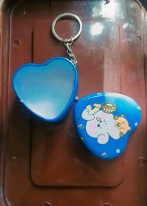 COMBO Of BTS Metallic Box Keychain And Gel Pens