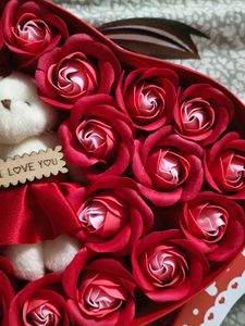 Heart Shape Rose Teddy Bear Gift Box