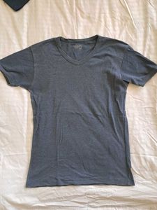 Men's Blue Comfortable V-Neck T-Shirt