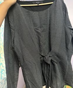 Chic Printed Tie-Front Top