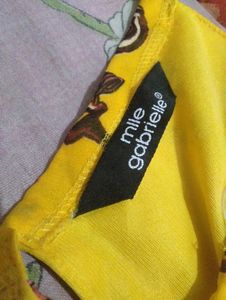 Vibrant Yellow Floral Print Top