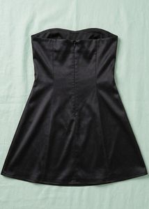 Black Strapless Mini Dress with Bow Size XS