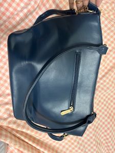 Chic Blue Caprese Handbag