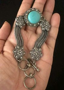 Turquoise Stone Silver Bracelet