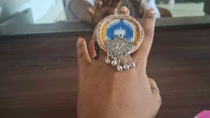Boho Fabric Earrings with Jhumkas