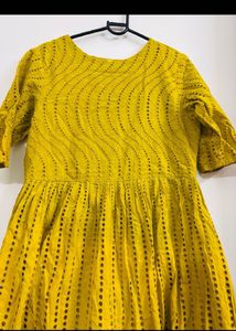 Yellow Ombre Broderie Anglaise Gown
