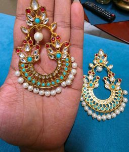Elegant Pearl &amp; Turquoise Chandelier Earrings