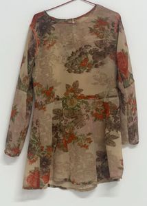 Elegant Floral Print short Kurti