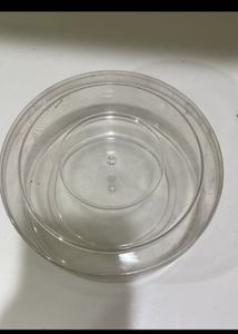 4 pieces -Pack Clear Round Storage Containers