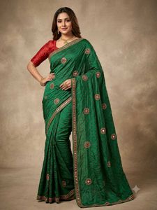 Stunning Green Silk Saree