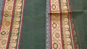 Brand New Cotton Olive Green Saree